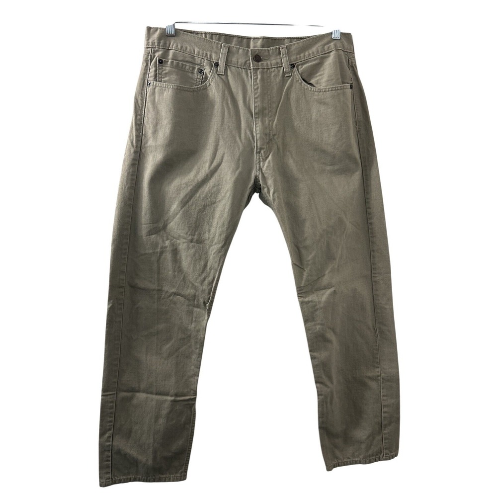 Levis 505 Twill Regular Fit Pants 36x32 Khaki Tan Straight Leg Workwear Gorpcore